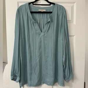 Loft Plus Size Beautiful Blue Blouse